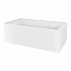 Aqua Eden VTAP6032L21TS 60-Inch Acrylic Alcove Tub With Left Hand Drain Hole, White