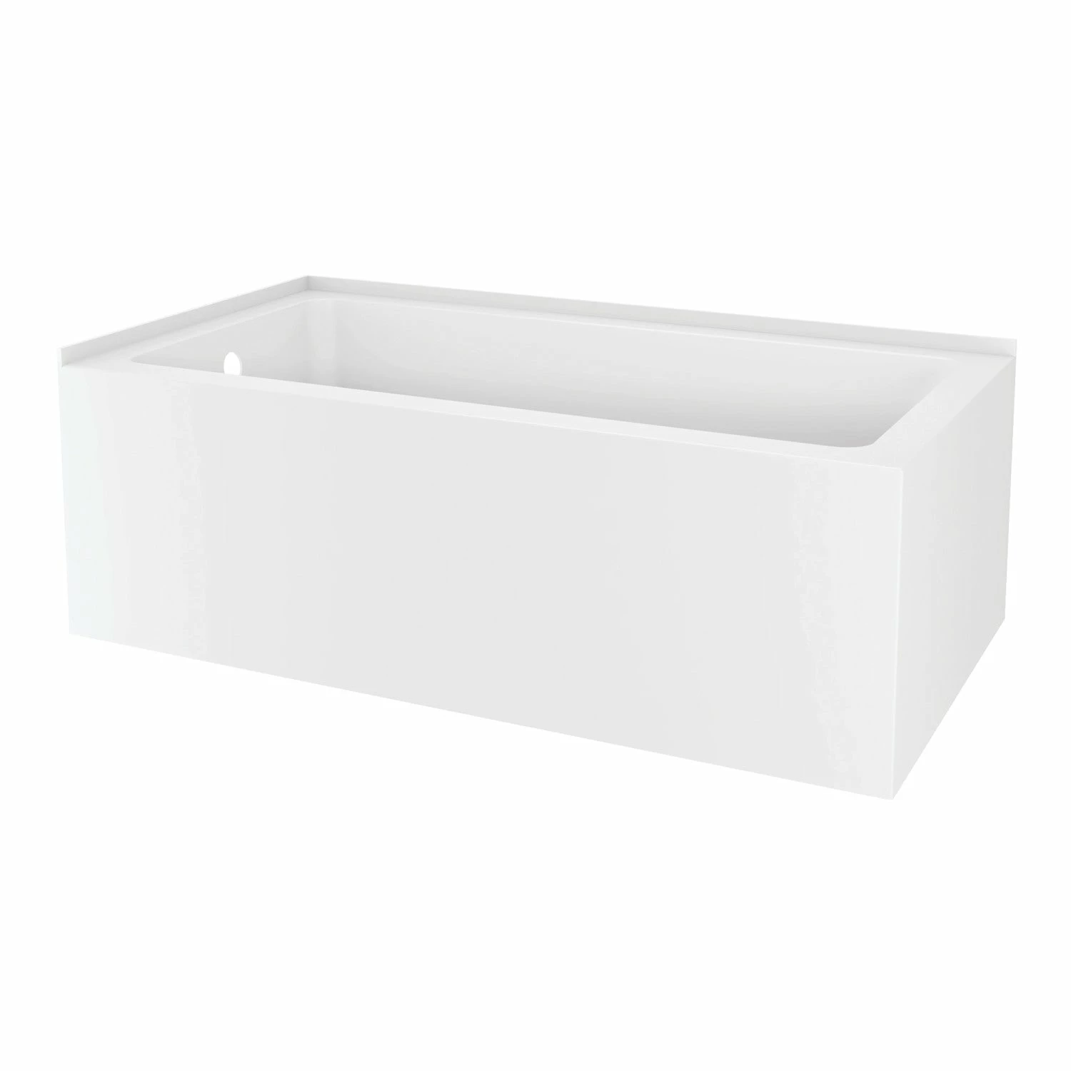 Aqua Eden VTAP6032L21TS 60-Inch Acrylic Alcove Tub With Left Hand Drain Hole, White
