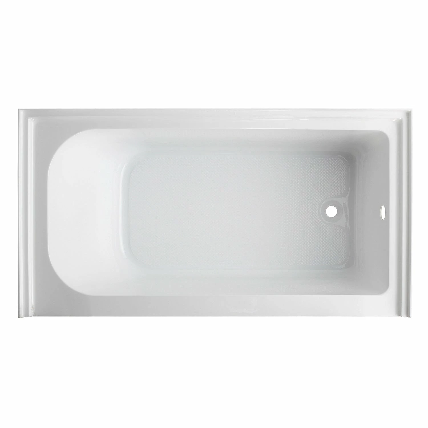 Oriel VTAP6032R21A 60-Inch Anti-Skid Acrylic Alcove Tub With Right Hand Drain Hole, White
