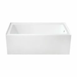 Aqua Eden VTAP6032R22 60-Inch Acrylic Alcove Tub With Right Hand Drain Hole, Glossy White