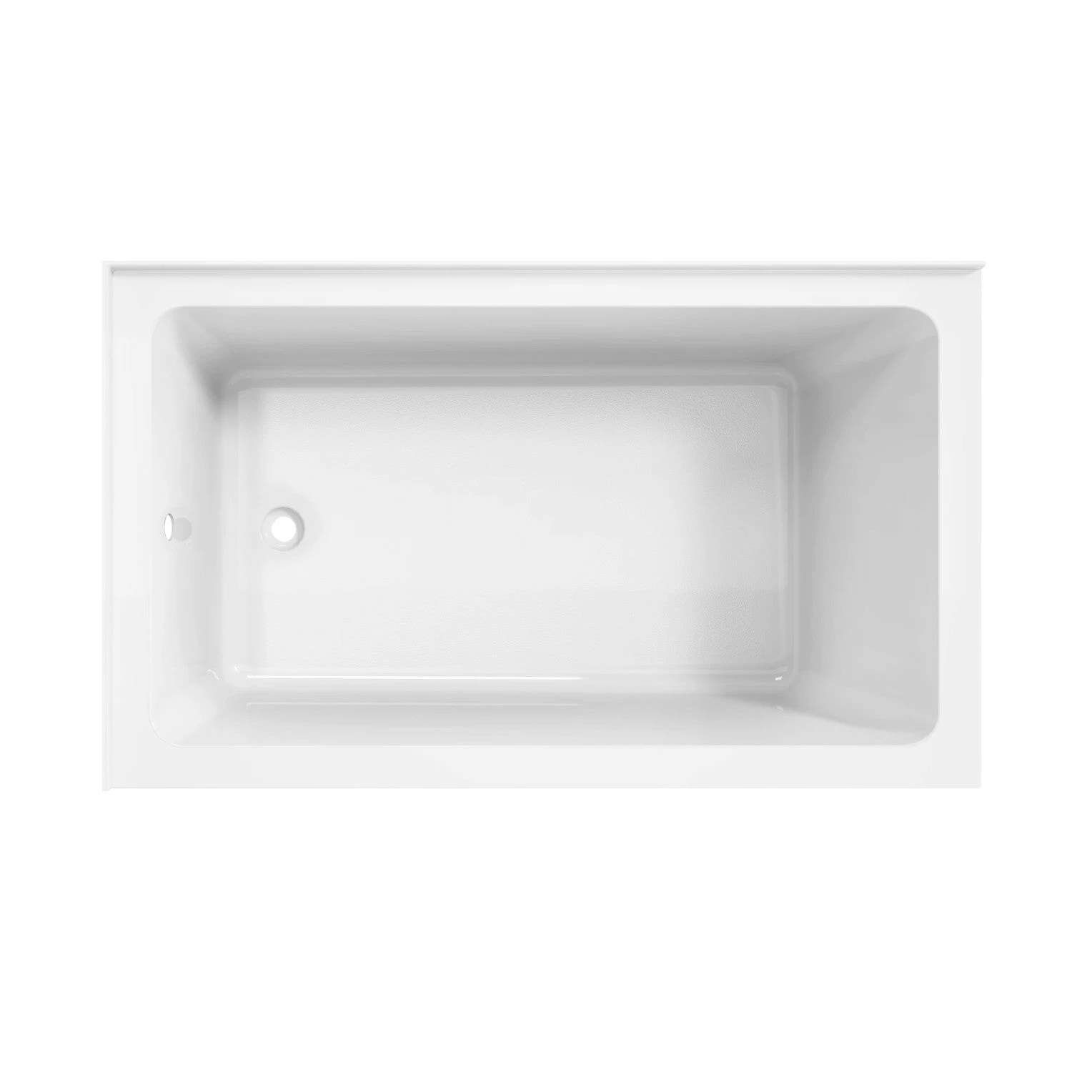 Aqua Eden VTAP6036L22TS 60-Inch Acrylic Alcove Tub With Left Hand Drain Hole, White - Image 4