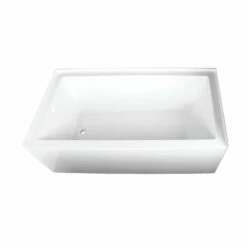 Aqua Eden VTAP663222L 66-Inch Acrylic Alcove Tub With Left Hand Drain Hole, White