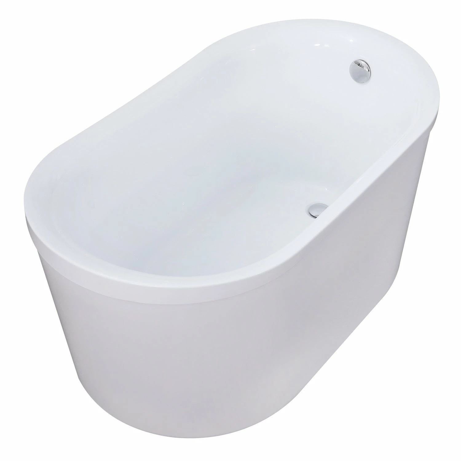 Aqua Eden VTDE513026BA 51-Inch Acrylic Freestanding Tub With Drain, Glossy White - Image 3