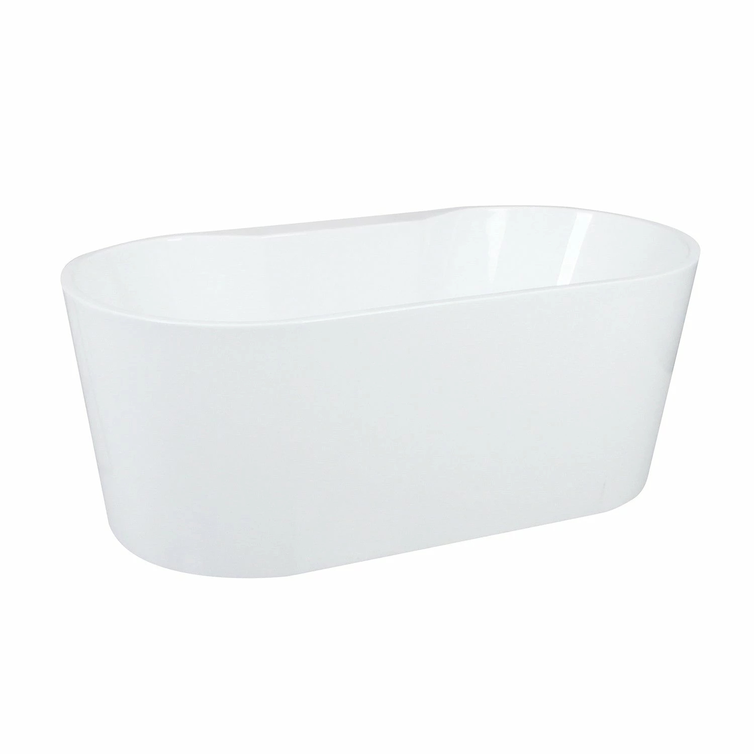 Aqua Eden VTDE552823 55-Inch Acrylic Freestanding Tub With Drain, Glossy White - Image 5