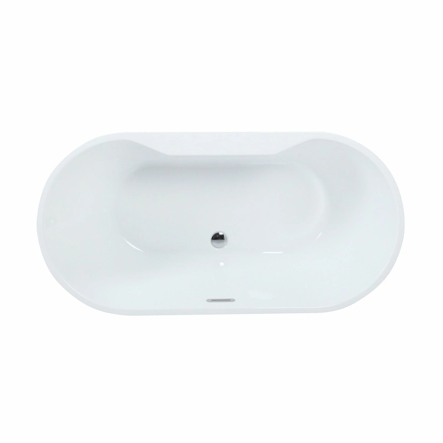 Aqua Eden VTDE593023 59-Inch Acrylic Freestanding Tub With Drain, Glossy White - Image 6