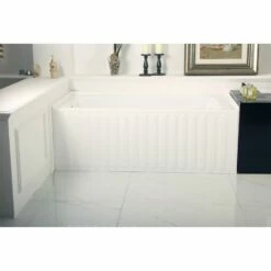 Aqua Eden VTDE603121L 60-Inch Acrylic Alcove Tub With Left Hand Drain Hole, White