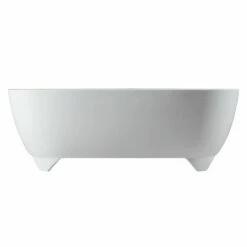 Aqua Eden VTDE673123S 67-Inch Acrylic Double Ended Freestanding Tub With Drain, White