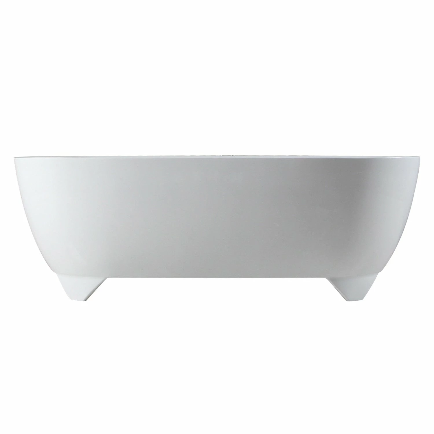 Aqua Eden VTDE673123S 67-Inch Acrylic Double Ended Freestanding Tub With Drain, White
