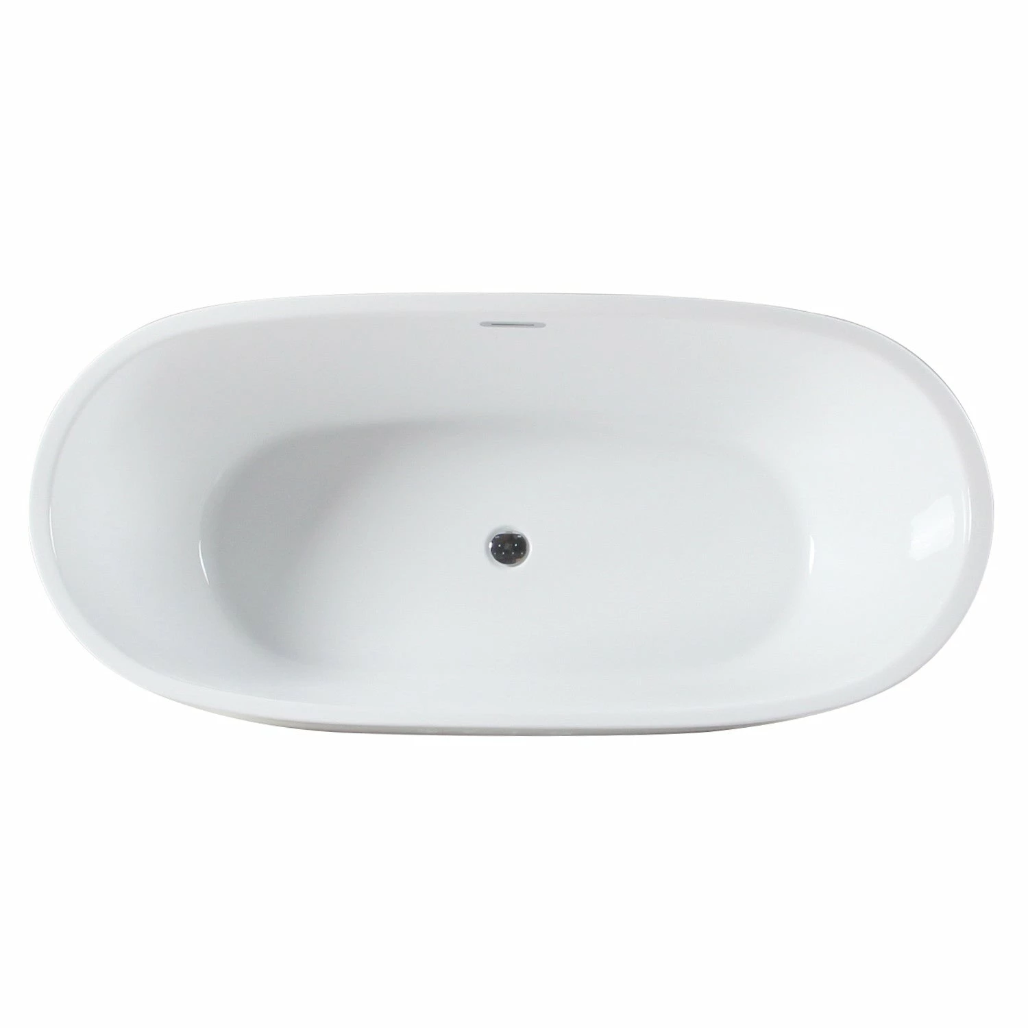 Aqua Eden VTDE673123S 67-Inch Acrylic Double Ended Freestanding Tub With Drain, White - Image 2