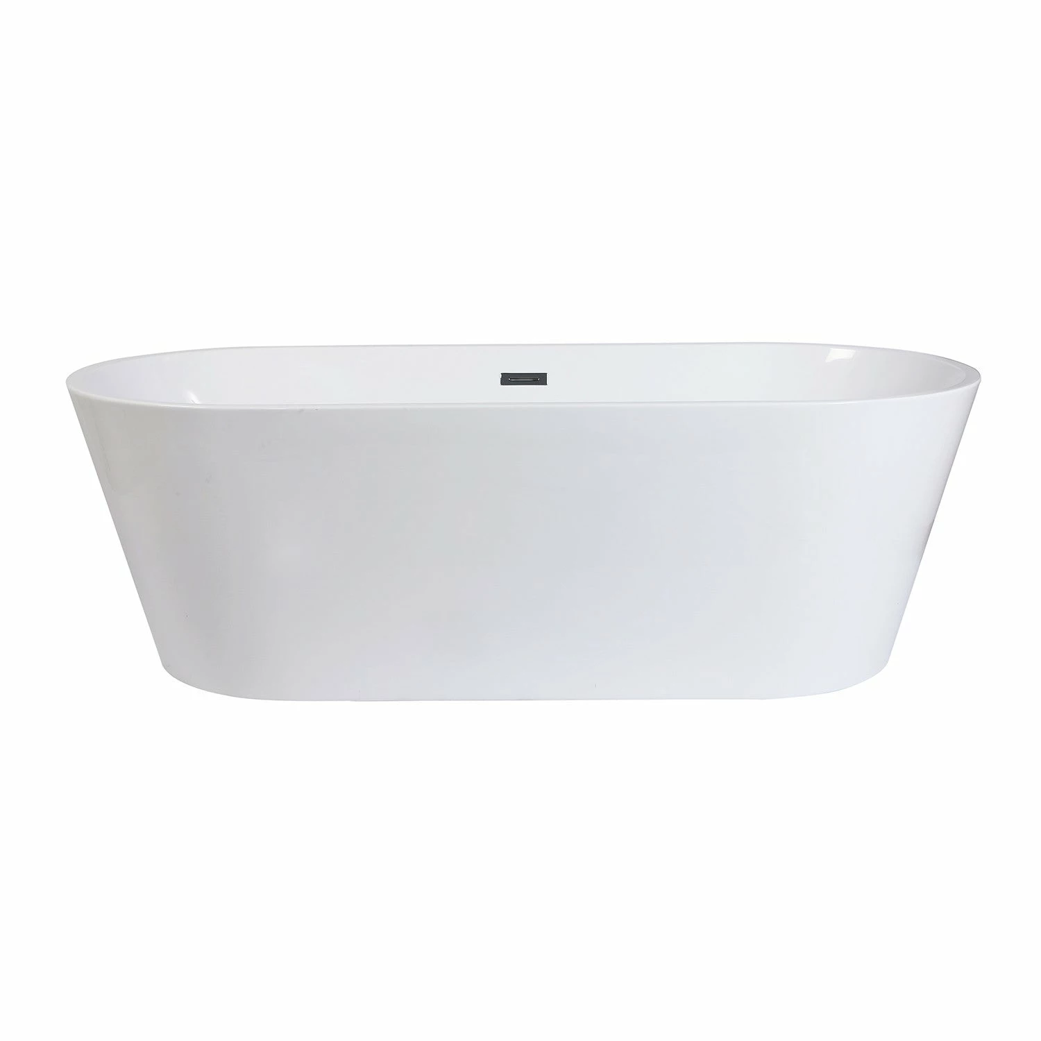Aqua Eden VTDE713223T 71-Inch Acrylic Freestanding Tub With Center Drain Hole, Glossy White - Image 2