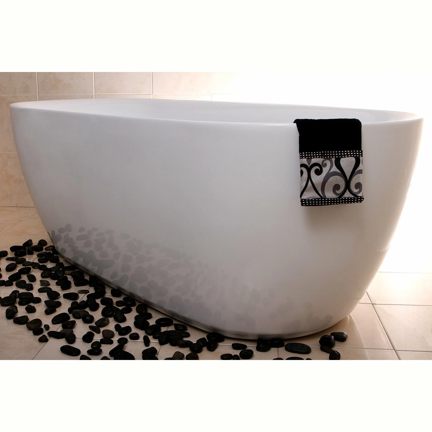 Aqua Eden VTDE713321 71-Inch Acrylic Double Ended Freestanding Tub With Drain, White - Image 4