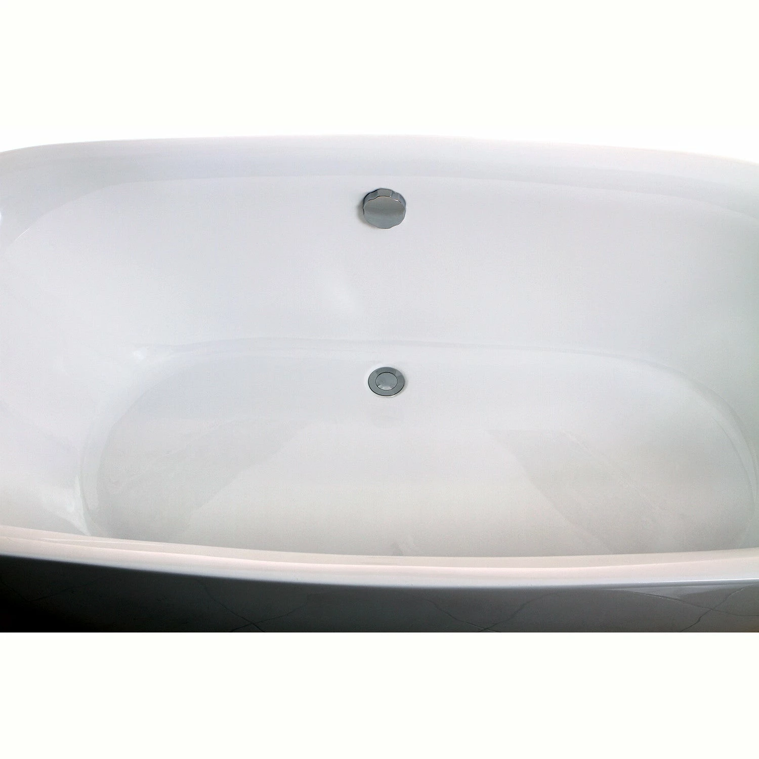 Aqua Eden VTDE713321 71-Inch Acrylic Double Ended Freestanding Tub With Drain, White - Image 8