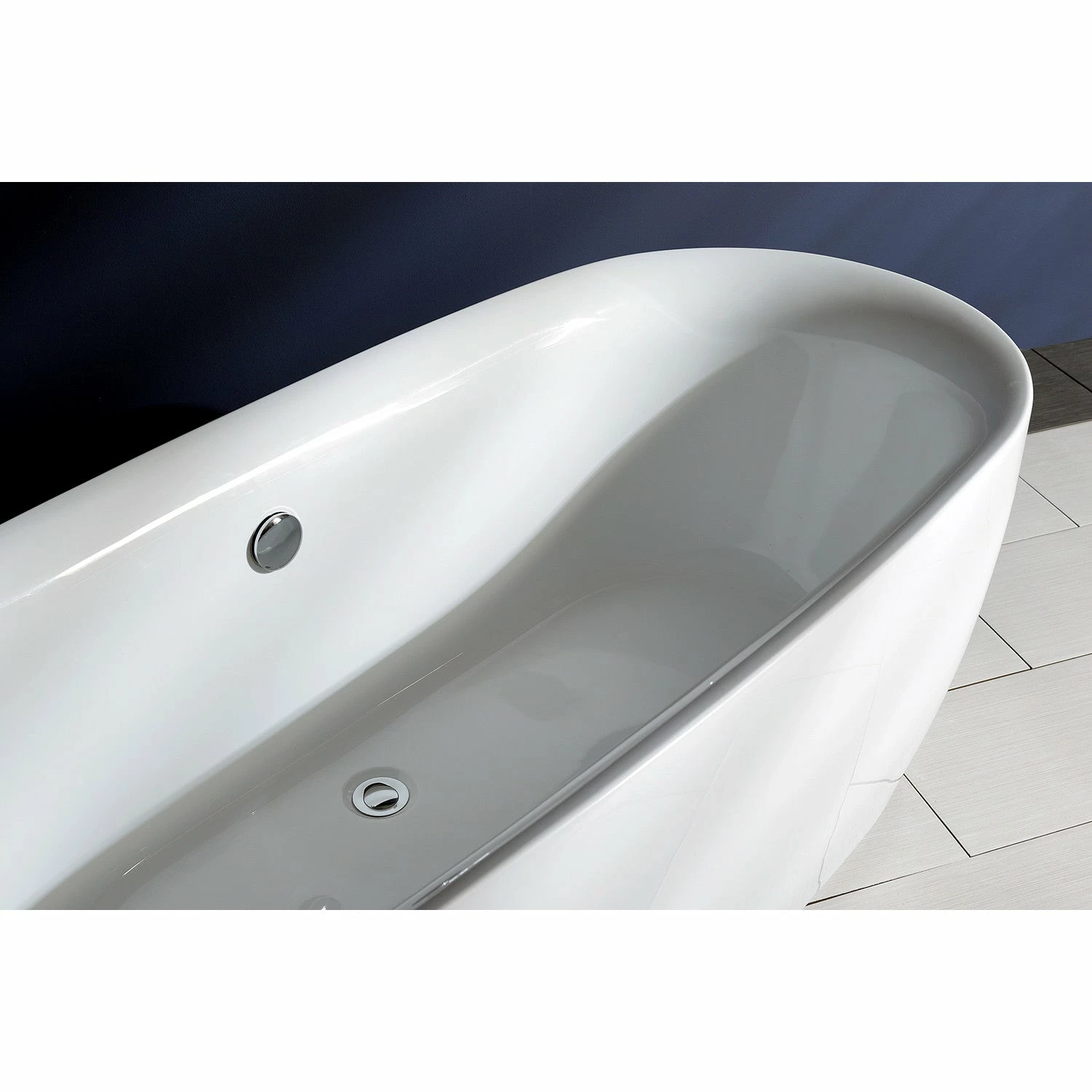 Aqua Eden VTDE713321 71-Inch Acrylic Double Ended Freestanding Tub With Drain, White - Image 9