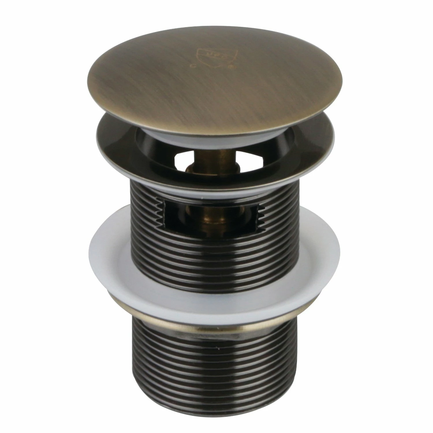 Trimscape VTDESHOEAB Brass Toe Touch Tub Drain Shoe With Overflow, Antique Brass