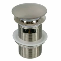 Trimscape VTDESHOEBN Brass Toe Touch Tub Drain Shoe With Overflow, Brushed Nickel