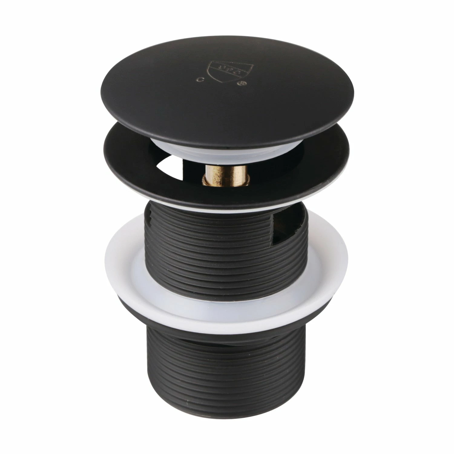 Trimscape VTDESHOEMB Brass Toe Touch Tub Drain Shoe With Overflow, Matte Black