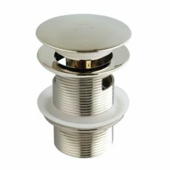 Trimscape VTDESHOEPN Brass Toe Touch Tub Drain Shoe With Overflow, Polished Nickel