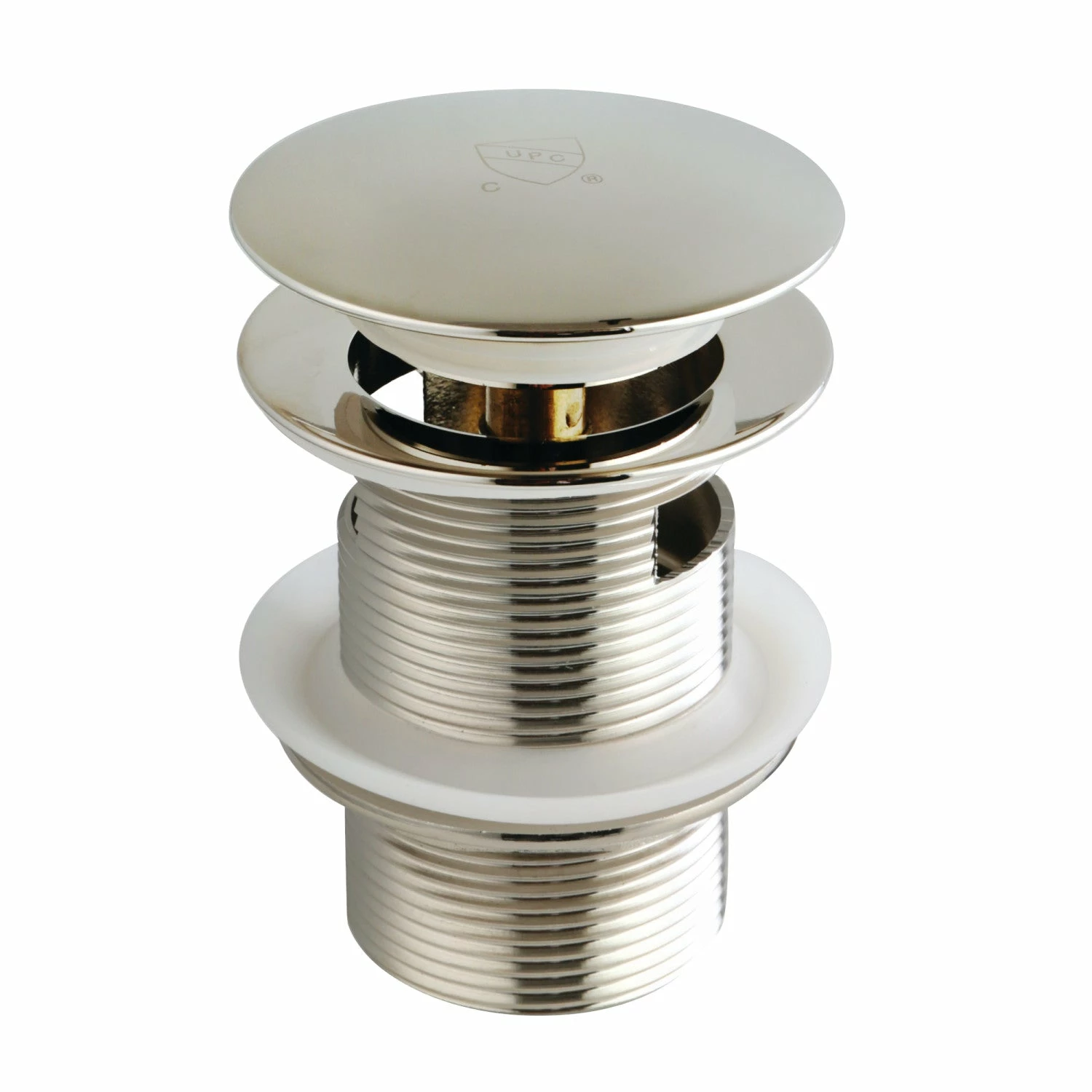 Trimscape VTDESHOEPN Brass Toe Touch Tub Drain Shoe With Overflow, Polished Nickel