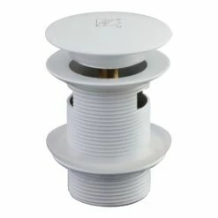 Trimscape VTDESHOEWH Brass Toe Touch Tub Drain Shoe With Overflow, White