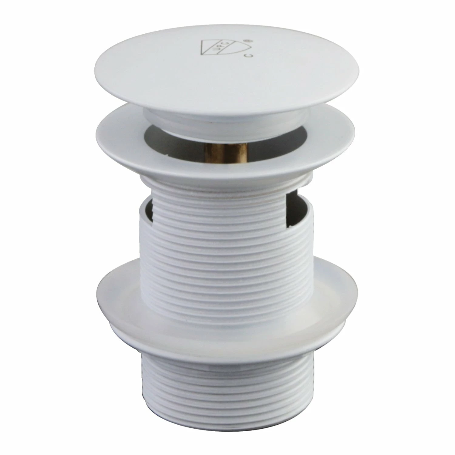 Trimscape VTDESHOEWH Brass Toe Touch Tub Drain Shoe With Overflow, White