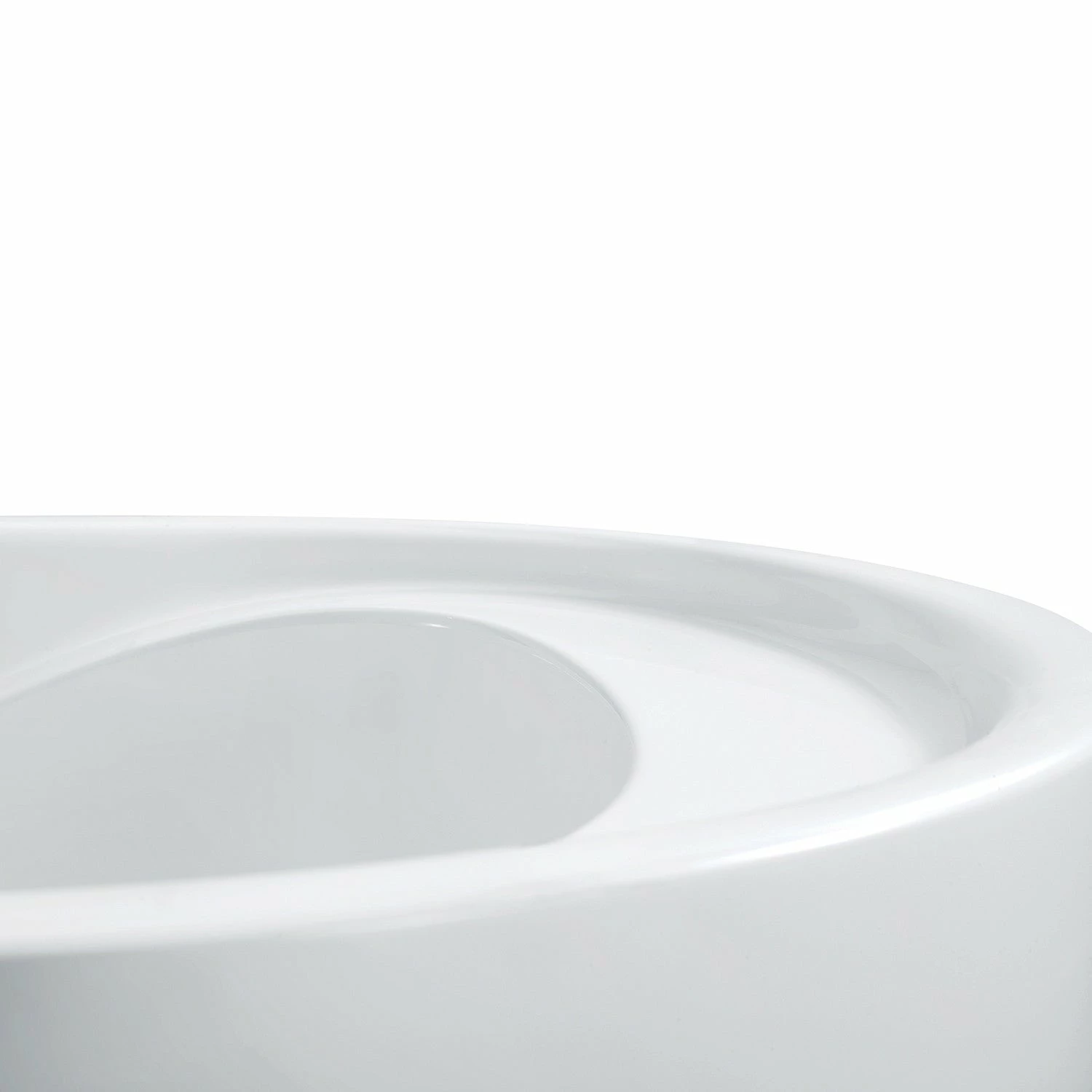 Aqua Eden VTOV592925S 59-Inch Acrylic Freestanding Tub With Drain And Integrated Seat, Glossy White - Image 2