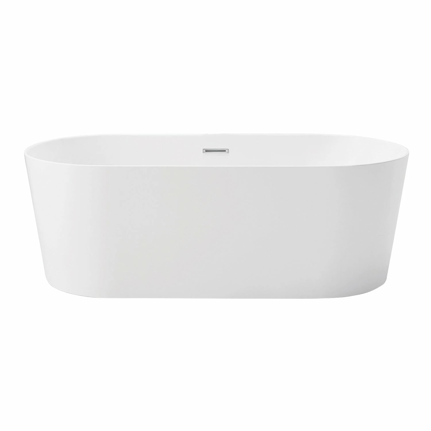 Aqua Eden VTOV593023 59-Inch Acrylic Freestanding Tub With Center Drain Hole, Glossy White - Image 3