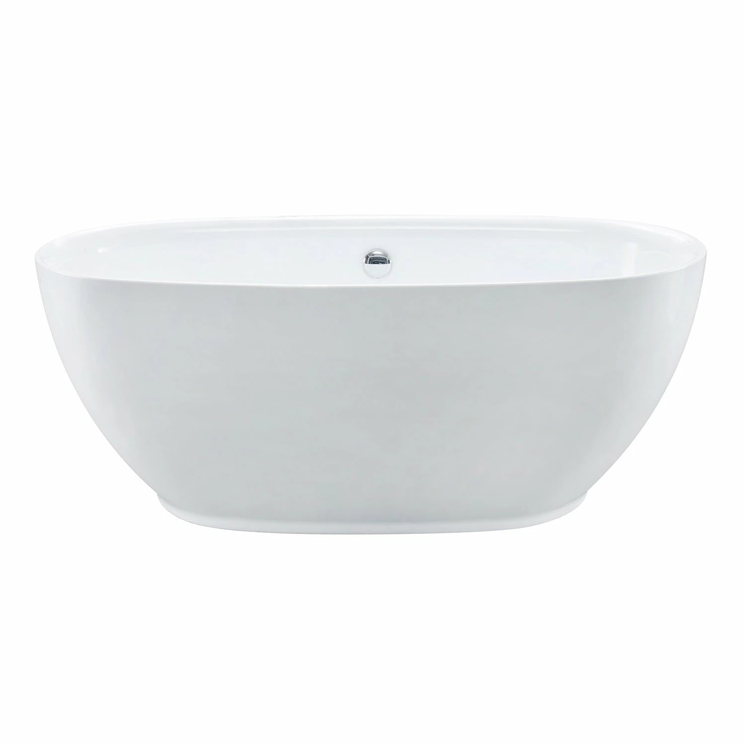 Aqua Eden VTOV593023U 59-Inch Acrylic Freestanding Tub With Center Drain Hole, Glossy White - Image 4