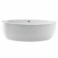 Aqua Eden VTOV733623JN 72-Inch Acrylic Freestanding Tub With Drain, Glossy White
