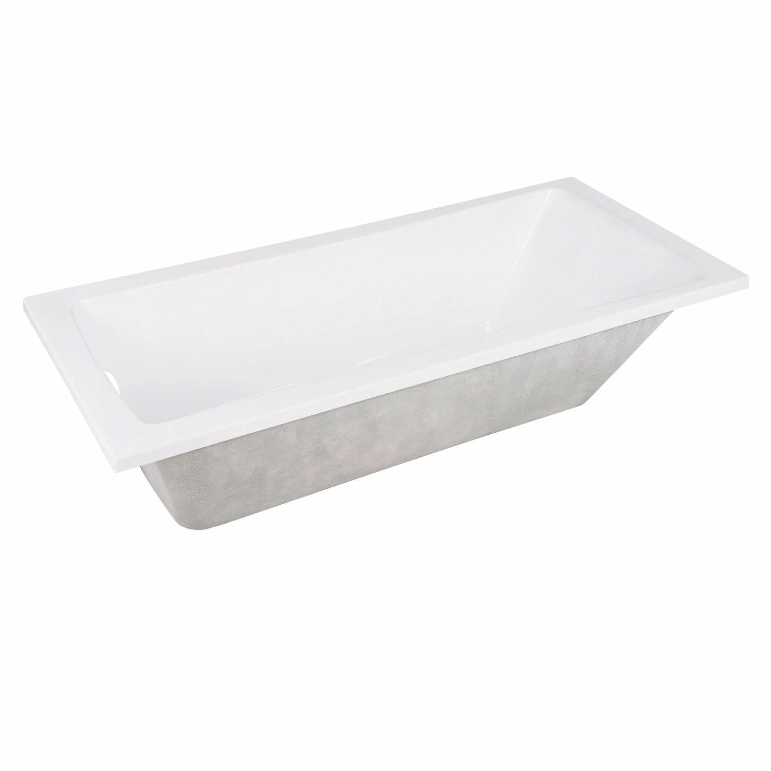 Aqua Eden VTPN593017 59-Inch Acrylic Rectangular Drop-In Tub With Reversible Drain Hole, White - Image 2