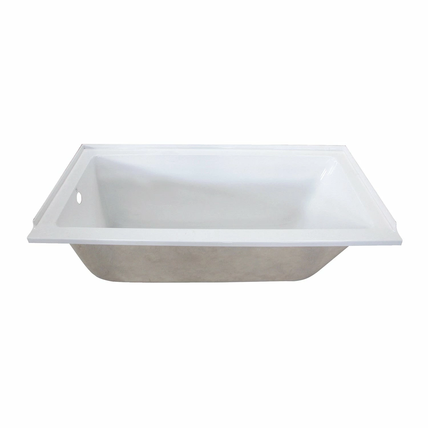 Aqua Eden VTPN603020L 60-Inch Acrylic Rectangular Drop-In Tub With Left Hand Drain, White - Image 2
