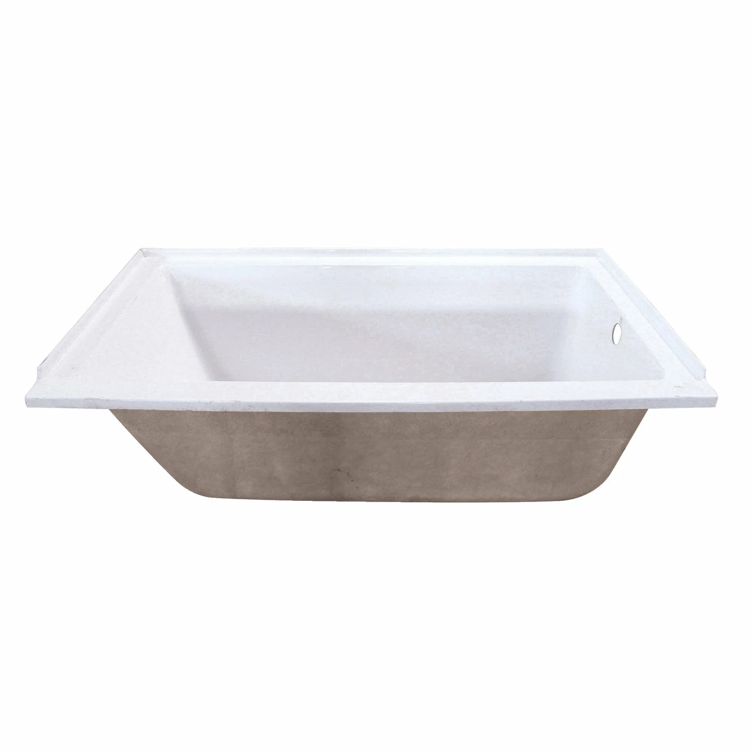 Aqua Eden VTPN603220R 60-Inch Acrylic Rectangular Drop-In Tub With Right Hand Drain, White - Image 2
