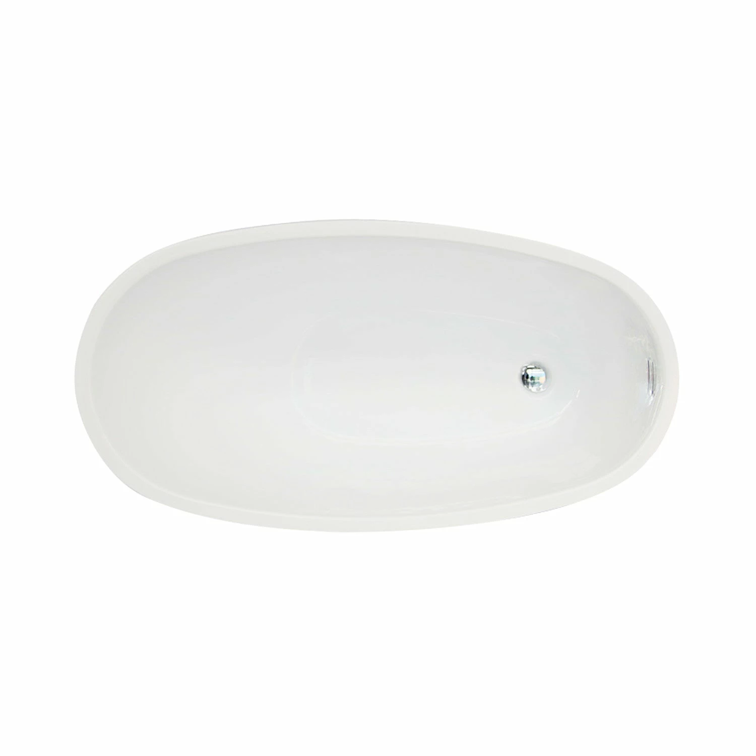 Aqua Eden VTRS482627 48-Inch Acrylic Freestanding Tub With Drain, Glossy White - Image 4