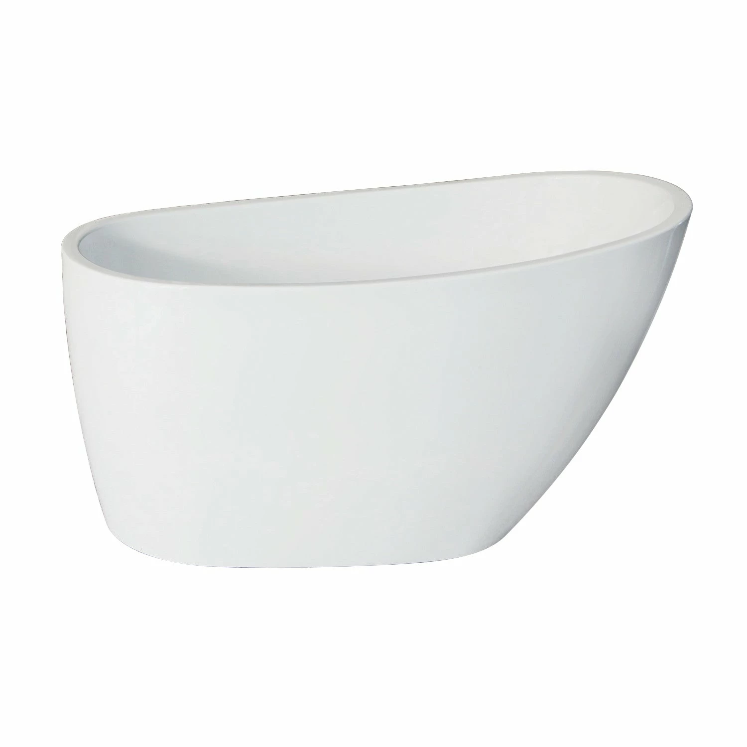 Aqua Eden VTRS482627 48-Inch Acrylic Freestanding Tub With Drain, Glossy White - Image 2