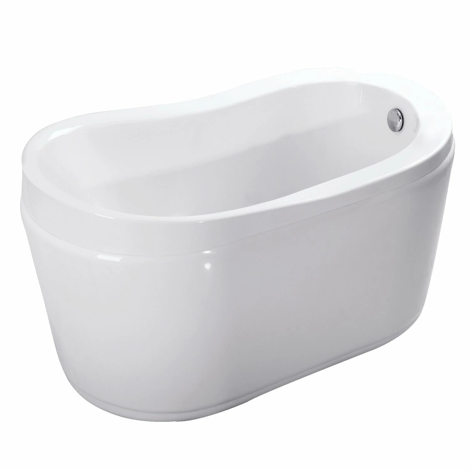 Aqua Eden VTRS523030 52-Inch Acrylic Freestanding Tub With Drain And Integrated Seat, White - Image 2