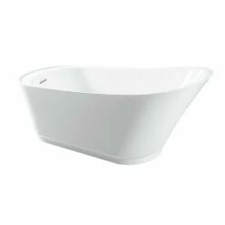Begonia VTRS592826 59-Inch Acrylic Single Slipper Freestanding Tub With Drain, White