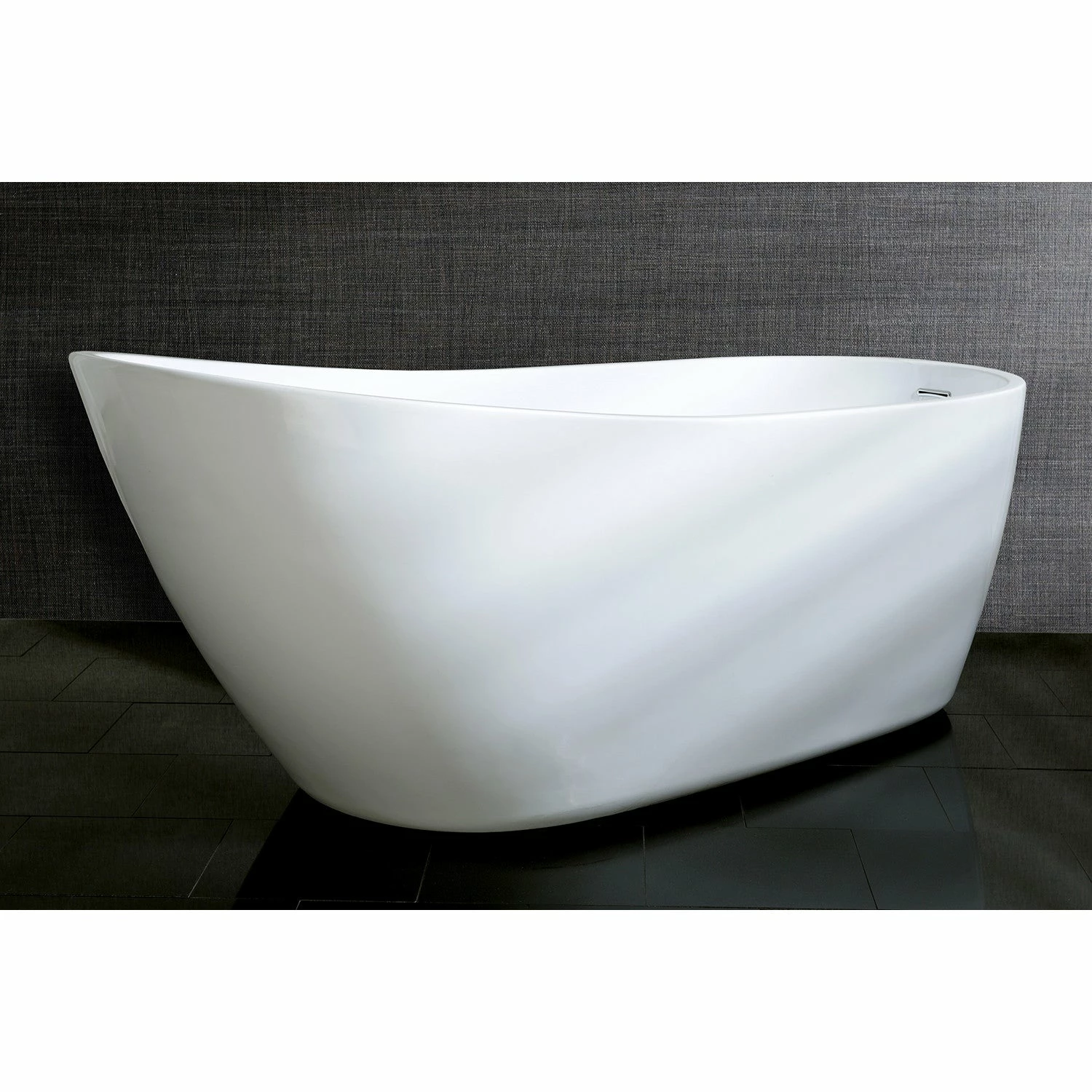 Aqua Eden VTRS592928 59-Inch Acrylic Single Slipper Freestanding Tub With Drain, White - Image 8