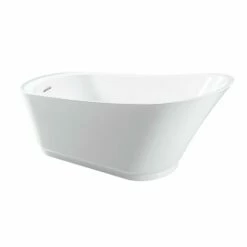 Begonia VTRS683027 69-Inch Acrylic Single Slipper Freestanding Tub With Drain, White