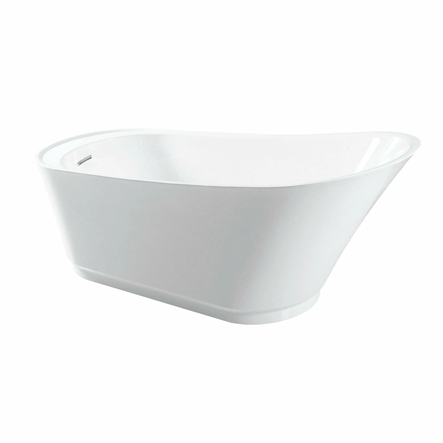 Begonia VTRS683027 69-Inch Acrylic Single Slipper Freestanding Tub With Drain, White