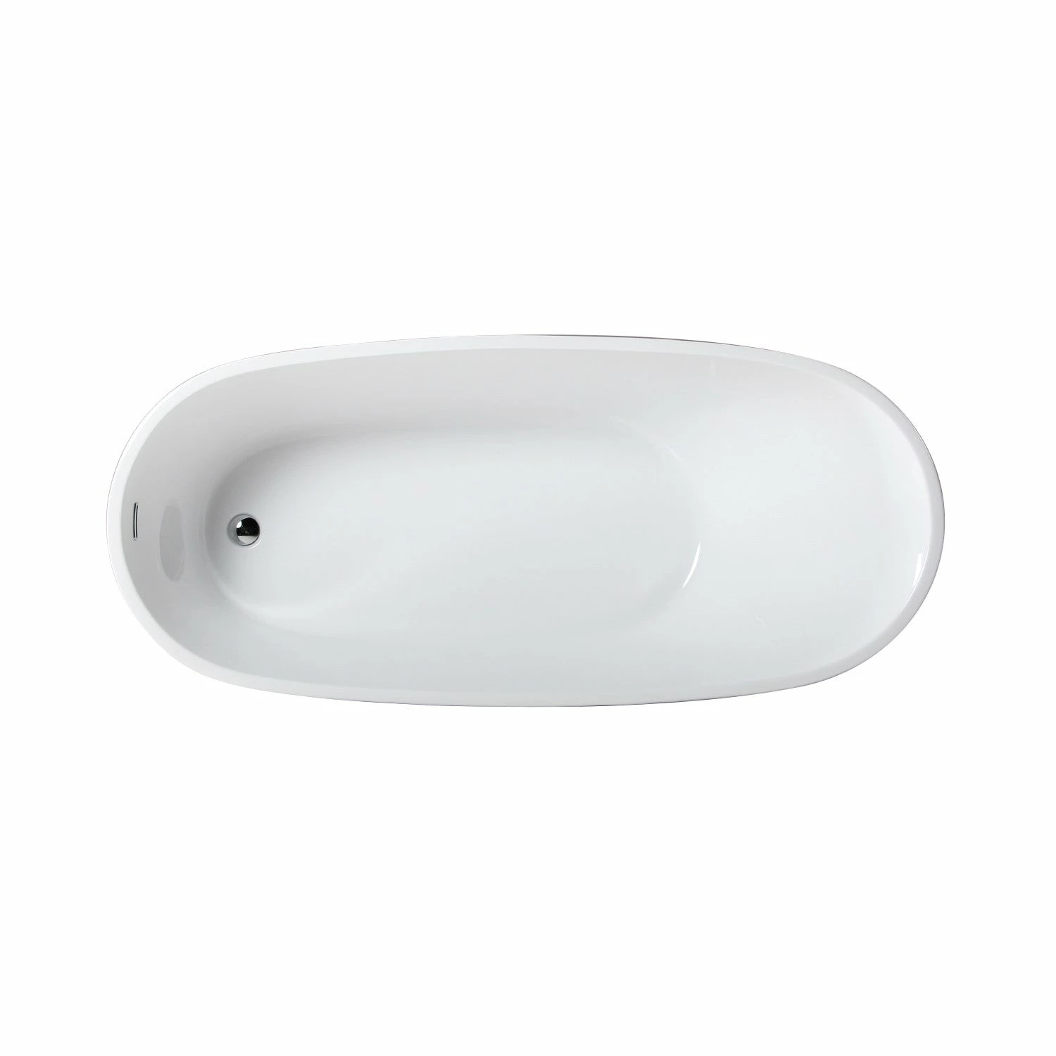 Aqua Eden VTRS723228 72-Inch Acrylic Freestanding Tub With Drain, Glossy White - Image 5