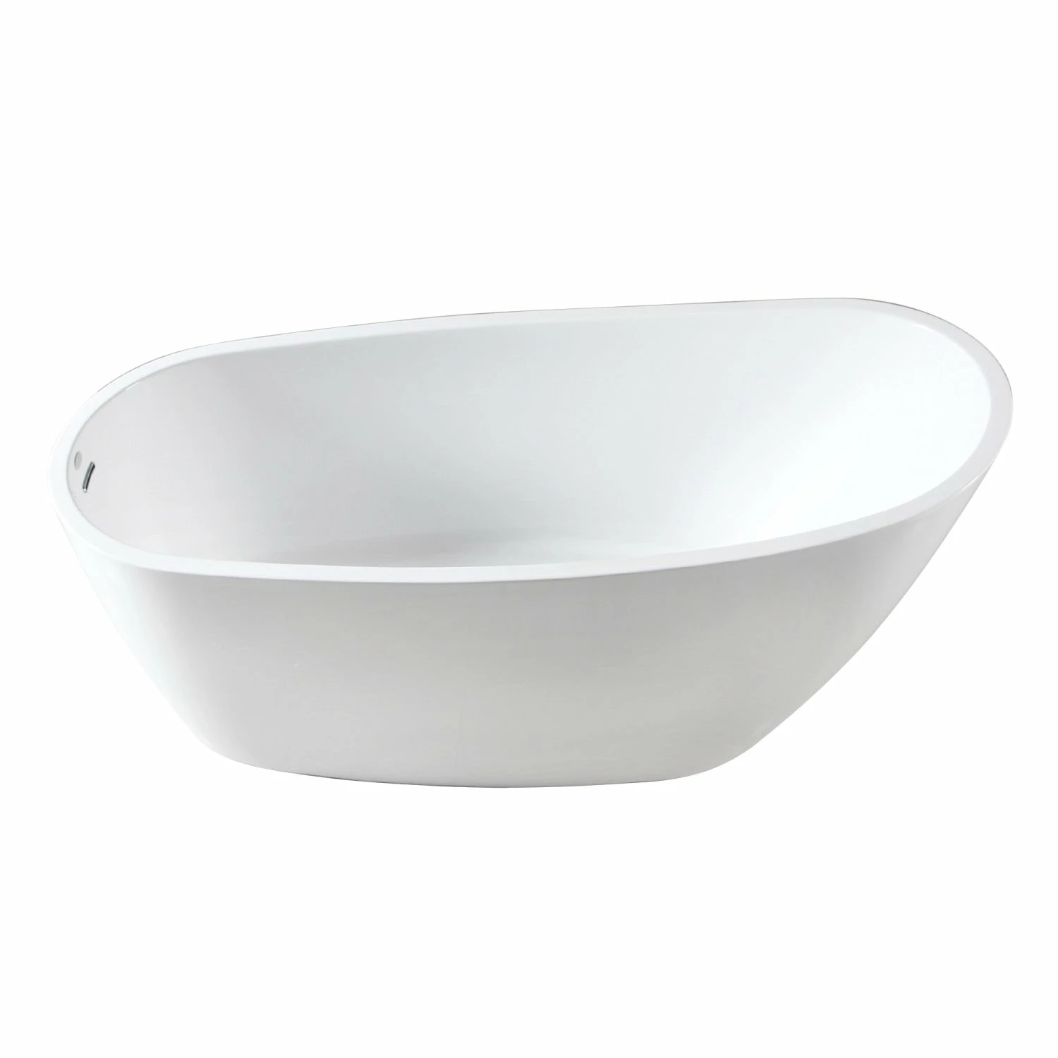 Aqua Eden VTRS723228 72-Inch Acrylic Freestanding Tub With Drain, Glossy White - Image 3