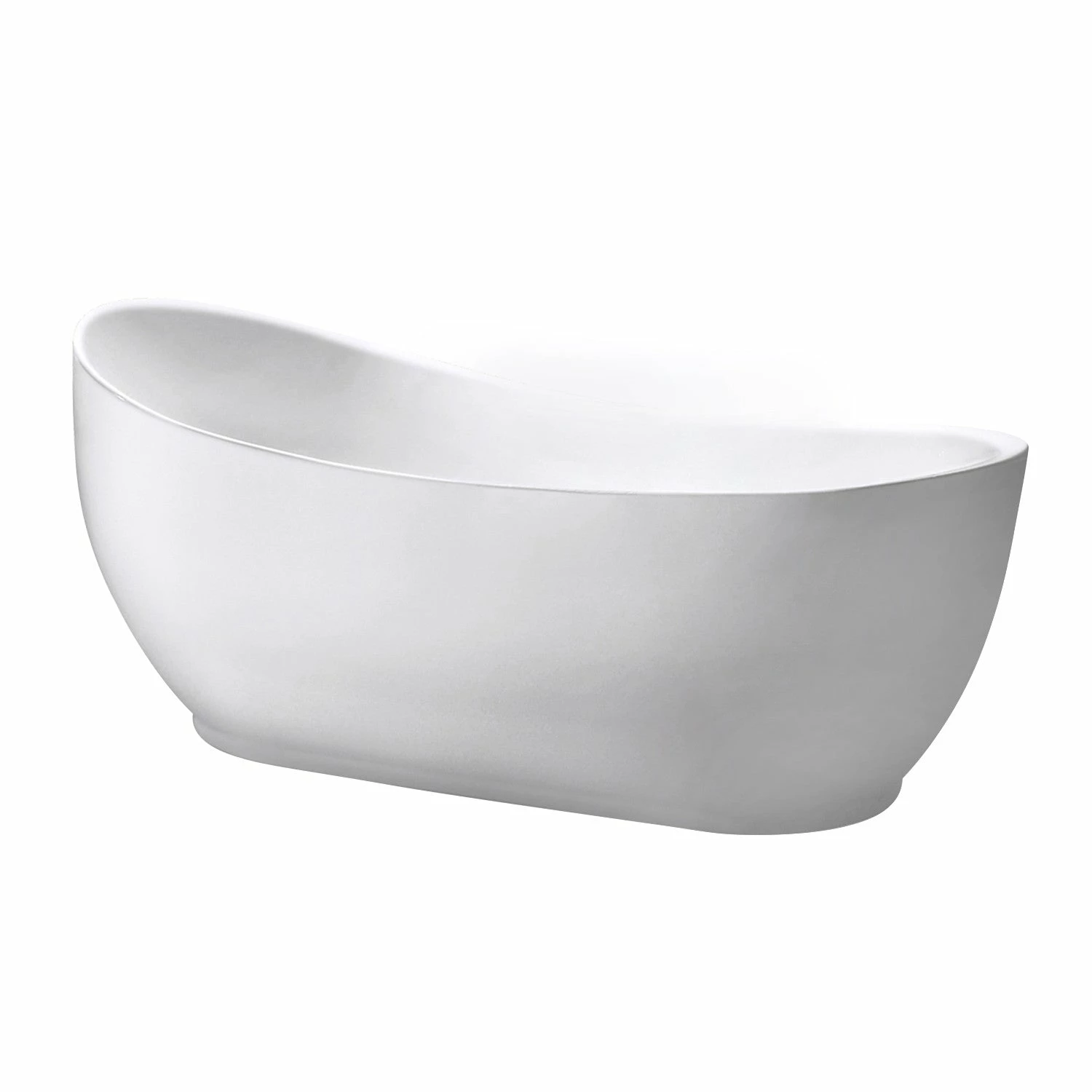 Aqua Eden VTRS723432SA 70-Inch Acrylic Freestanding Tub With Drain, Glossy White - Image 2
