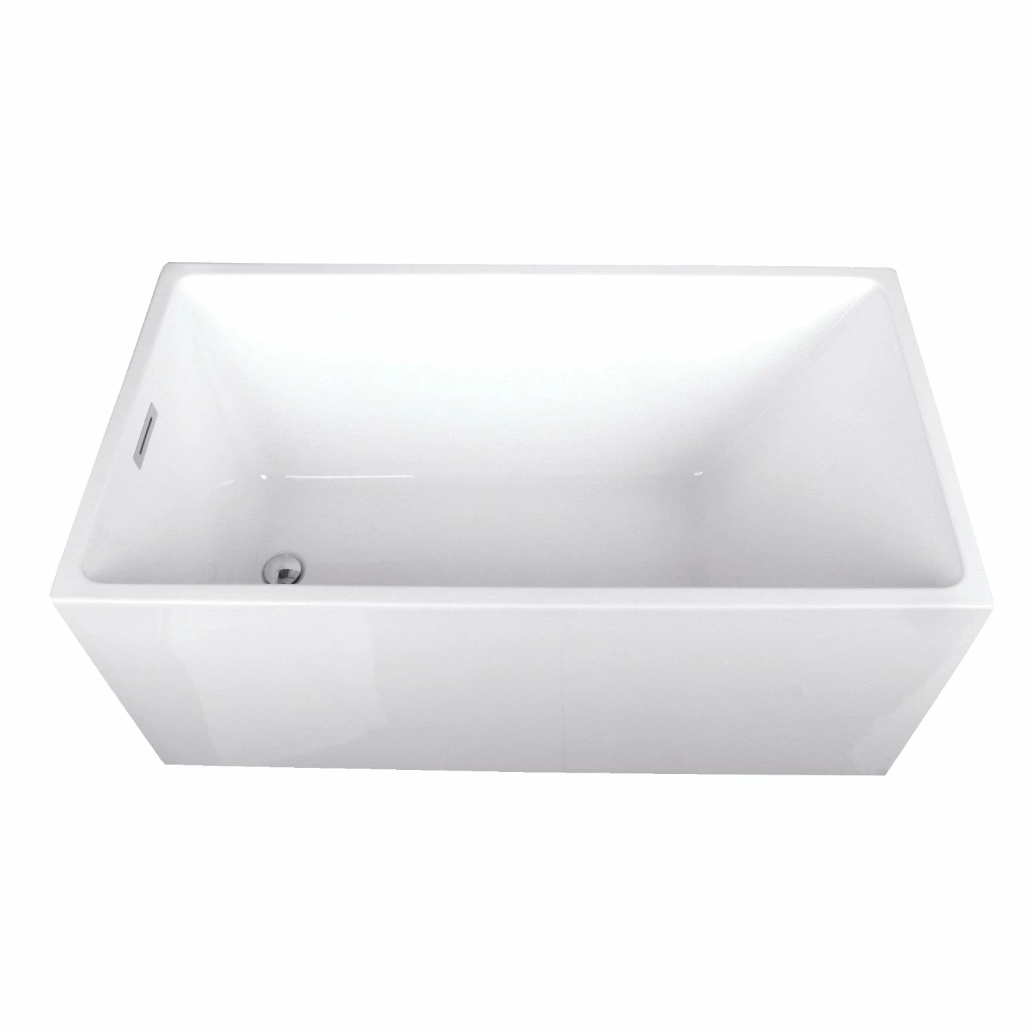 Aqua Eden VTSQ512823 51-Inch Acrylic Freestanding Tub With Drain, White - Image 6