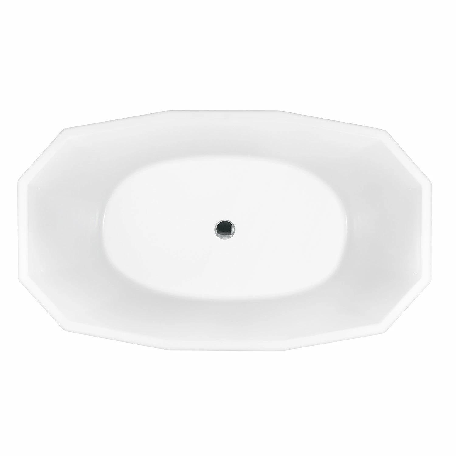 Aqua Eden VTSQ513024 51-Inch Acrylic Freestanding Tub With Drain, Glossy White