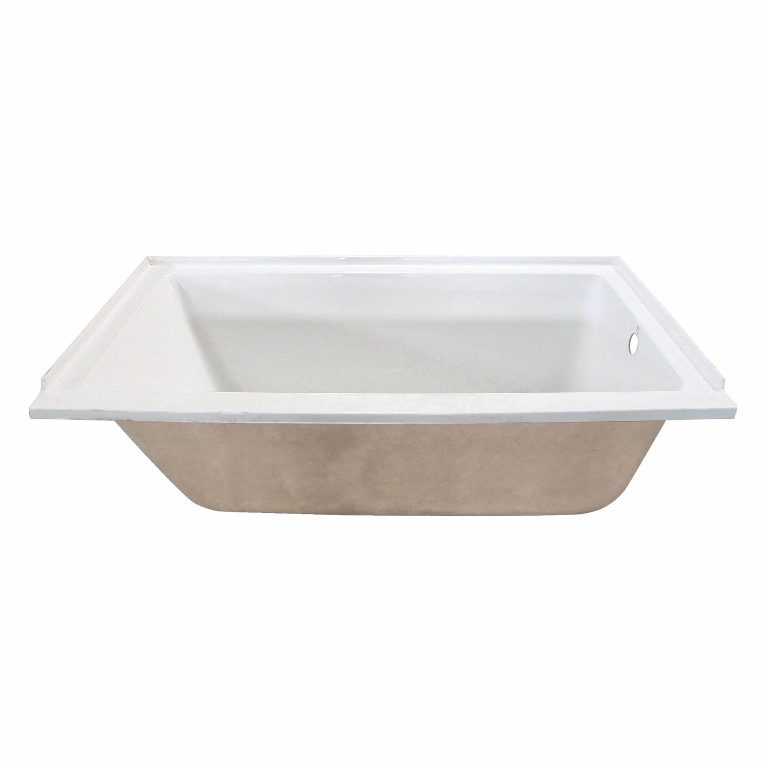 Aqua Eden XVTPN603020R 60-Inch Acrylic Rectangular Drop-In Tub With Right Hand Drain, White - Image 2