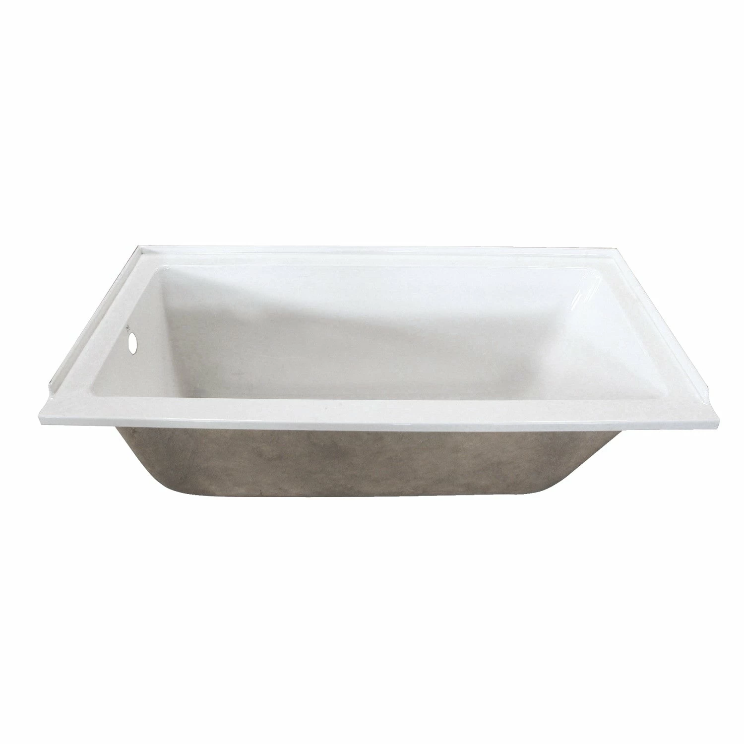 Aqua Eden XVTPN603220L 60-Inch Acrylic Rectangular Drop-In Tub With Left Hand Drain, White - Image 2